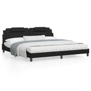 Bedframe kunstleer zwart 200x200 cm