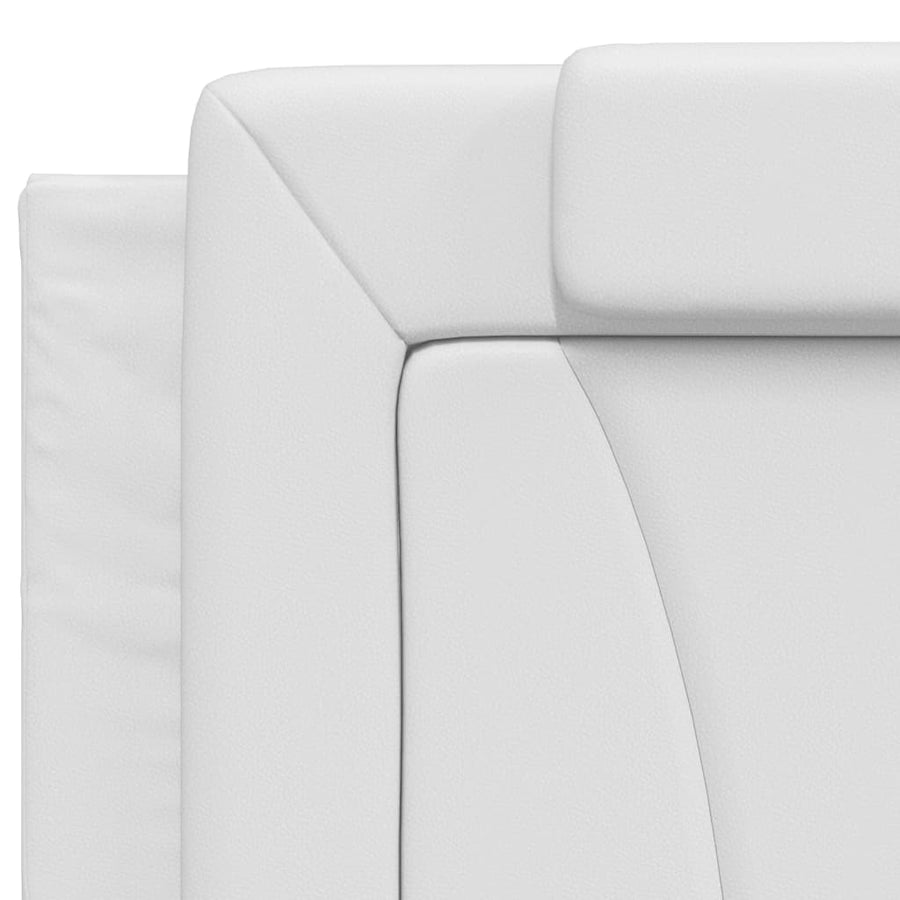 Bedframe Met Hoofdbord Kunstleer Wit 200X200 Cm