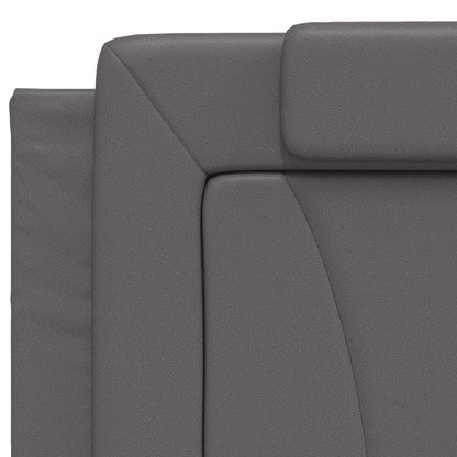 Bedframe Met Hoofdbord Kunstleer Grijs 200X200 Cm
