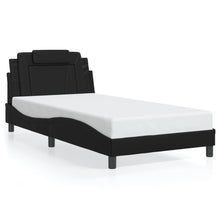 Bedframe "Viana" zonder matras kunstleer zwart 100x203 cm