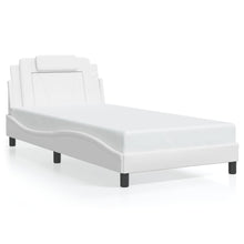 Bedframe "Viana" zonder matras kunstleer wit 100x203 cm