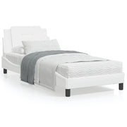 Bedframe kunstleer wit 80x200 cm