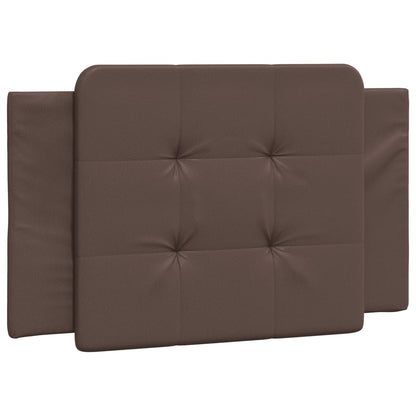 Bedframe met hoofdbord kunstleer bruin 80x200 cm