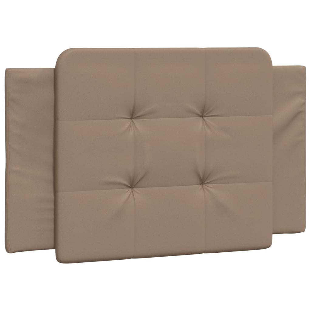 Bedframe met hoofdbord kunstleer cappucinnokleurig 80x200 cm