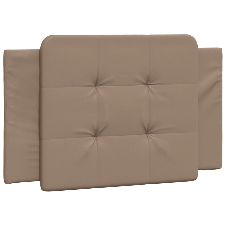 Bedframe met hoofdbord kunstleer cappucinnokleurig 80x200 cm