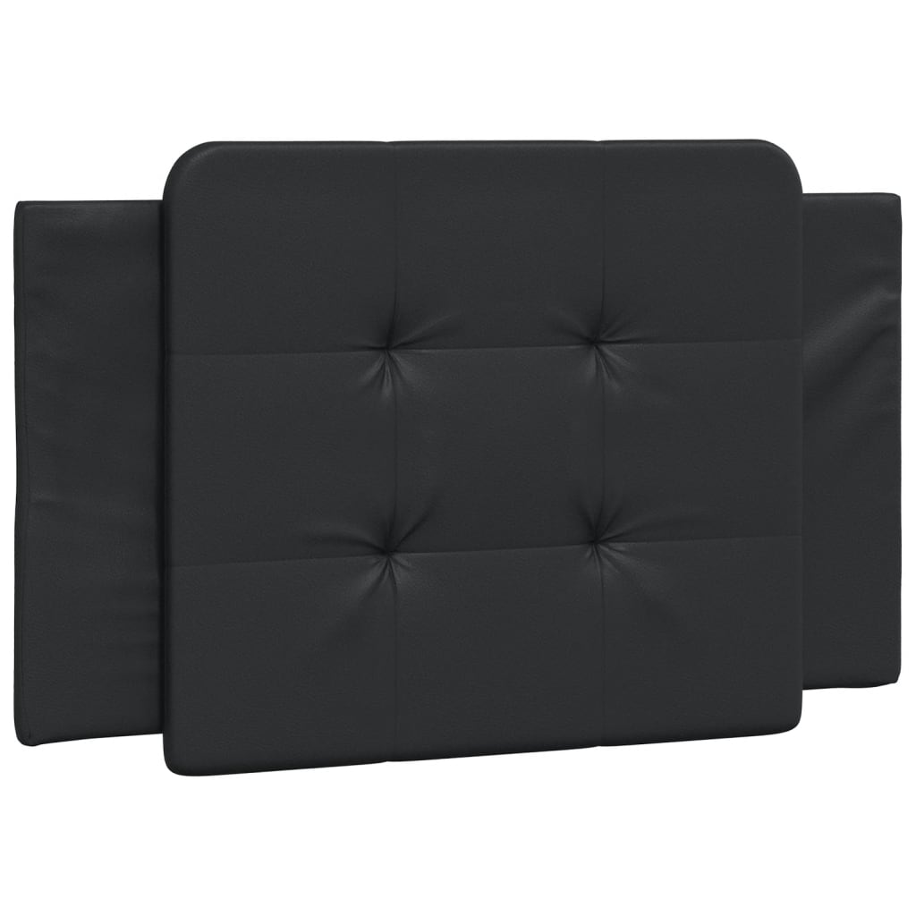 Bedframe met hoofdbord kunstleer zwart 90x190 cm