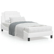 Bedframe wit 90x190 cm kunstleer