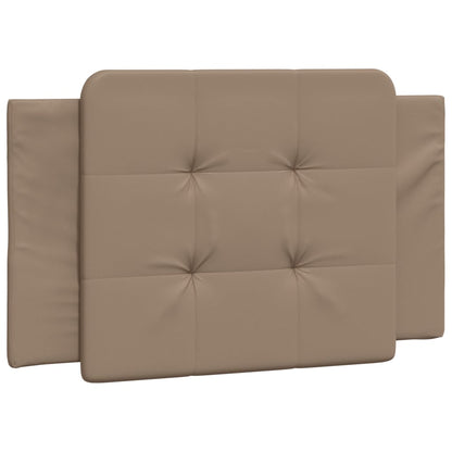 Bedframe met hoofdbord kunstleer cappuccinokleurig 100x200 cm