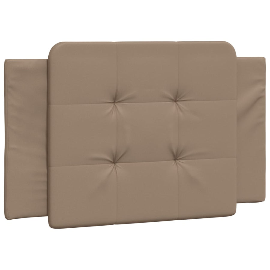 Bedframe met hoofdbord kunstleer cappuccinokleurig 100x200 cm