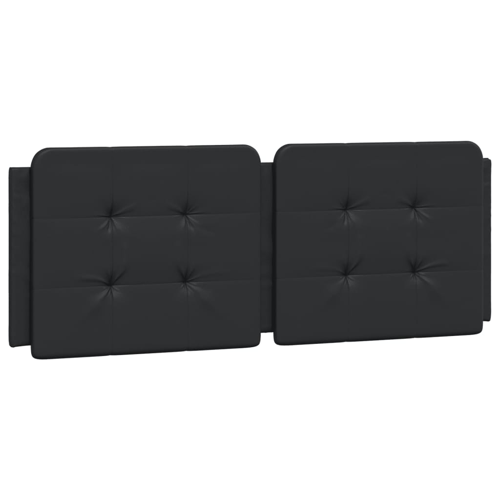 Bedframe met hoofdbord kunstleer zwart 120x200 cm