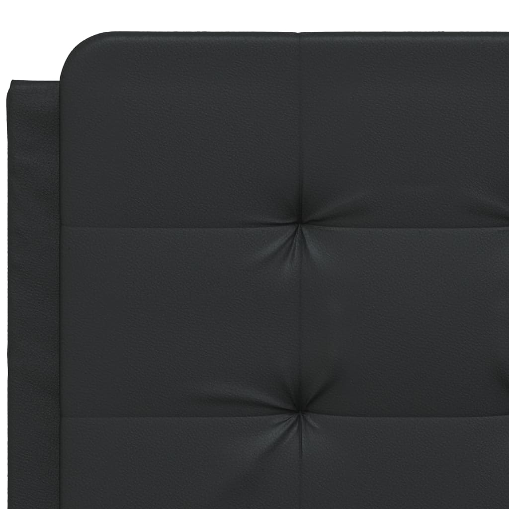 Bedframe met hoofdbord kunstleer zwart 120x200 cm