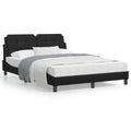 Bed frame without mattress "Zadar" artificial leather black 120x200 cm