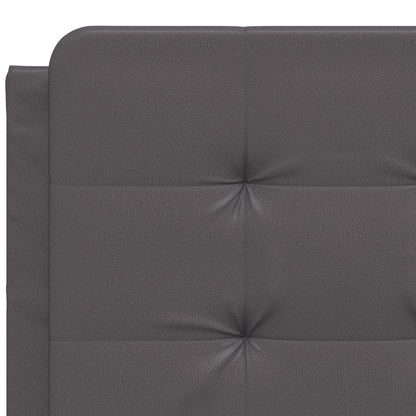 Bedframe met hoofdbord kunstleer grijs 120x200 cm
