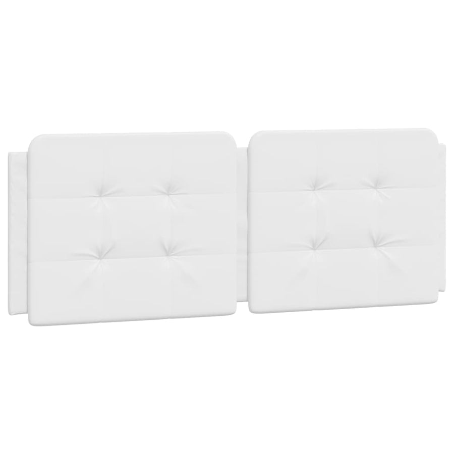 Bedframe met hoofdbord kunstleer wit 140x190 cm