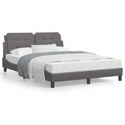 Bedframe 140x190 cm kunstleer grijs