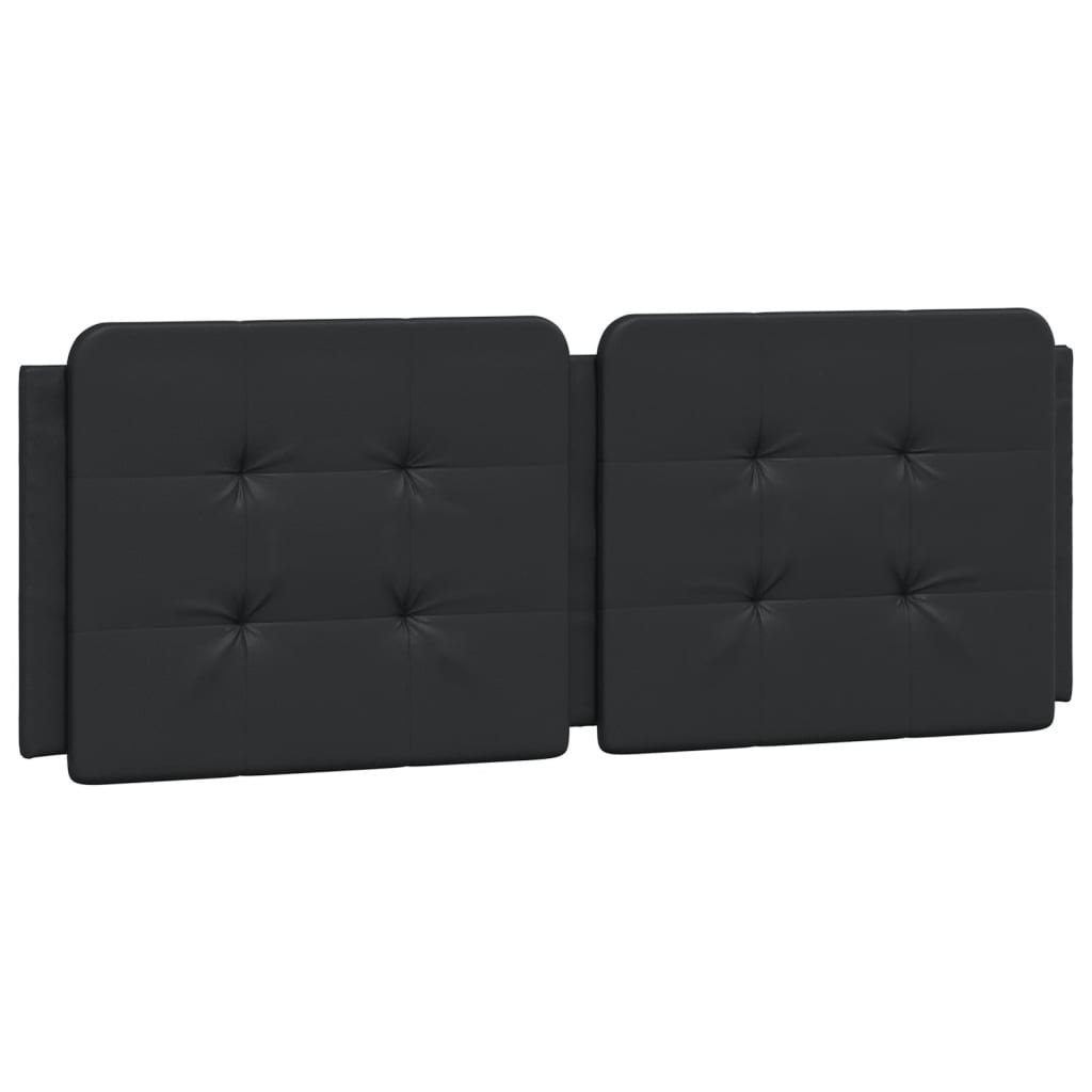 Bedframe met hoofdbord kunstleer zwart 140x200 cm