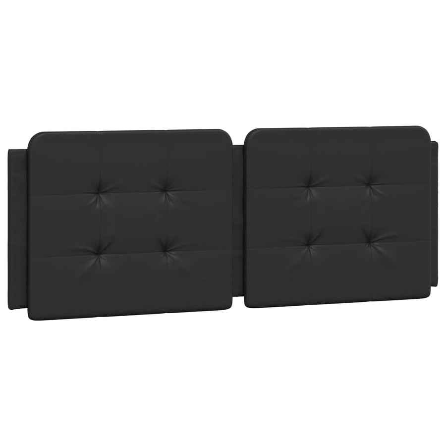 Bedframe met hoofdbord kunstleer zwart 140x200 cm