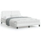 Bedframe kunstleer wit 140x200 cm