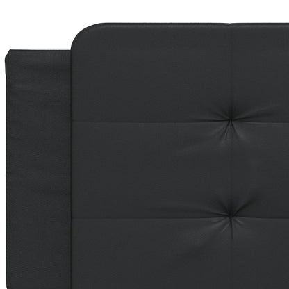 Bedframe met hoofdbord kunstleer zwart 160x200 cm