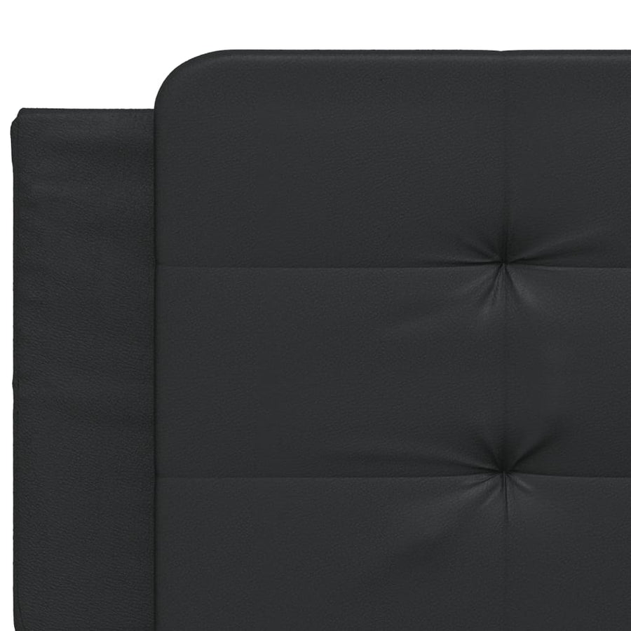Bedframe met hoofdbord kunstleer zwart 160x200 cm
