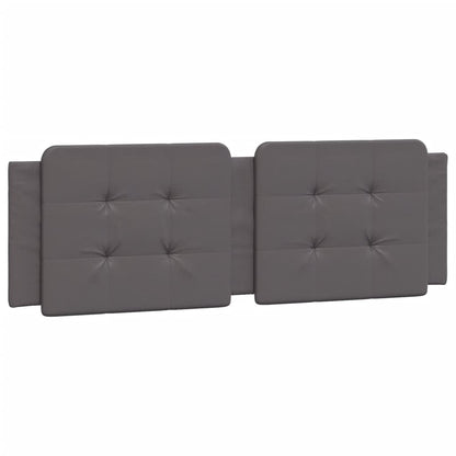 Bedframe met hoofdbord kunstleer grijs 160x200 cm