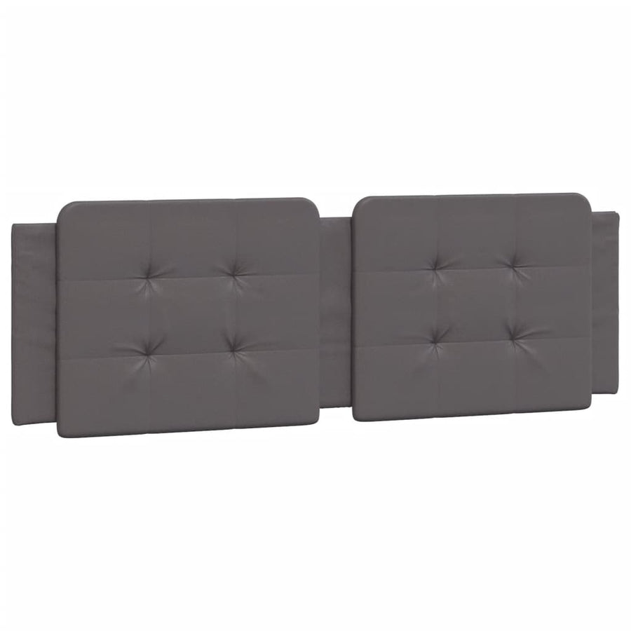 Bedframe met hoofdbord kunstleer grijs 160x200 cm