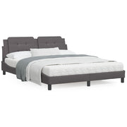 Bedframe kunstleer grijs 160x200 cm