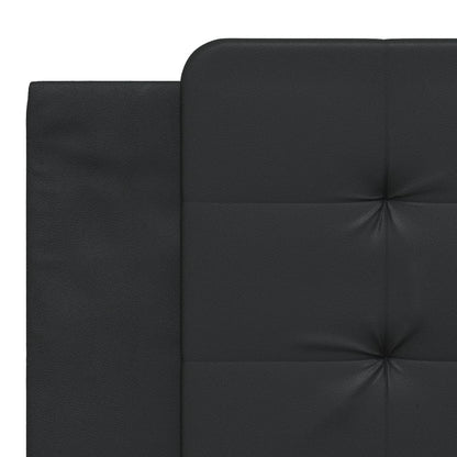 Bedframe met hoofdbord kunstleer zwart 180x200 cm