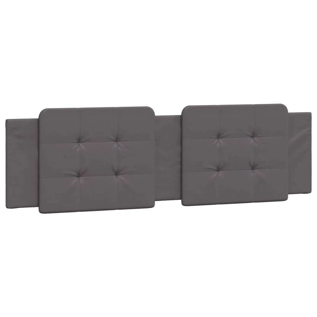 Bedframe met hoofdbord kunstleer grijs 180x200 cm