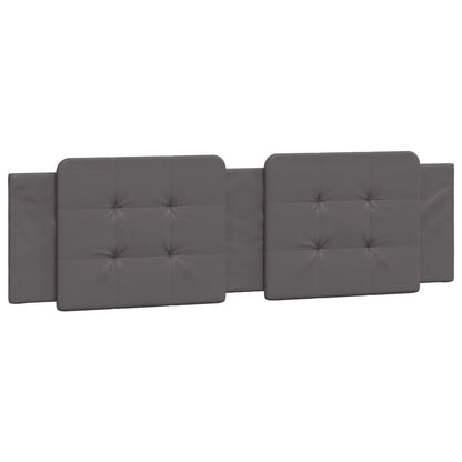 Bedframe met hoofdbord kunstleer grijs 180x200 cm