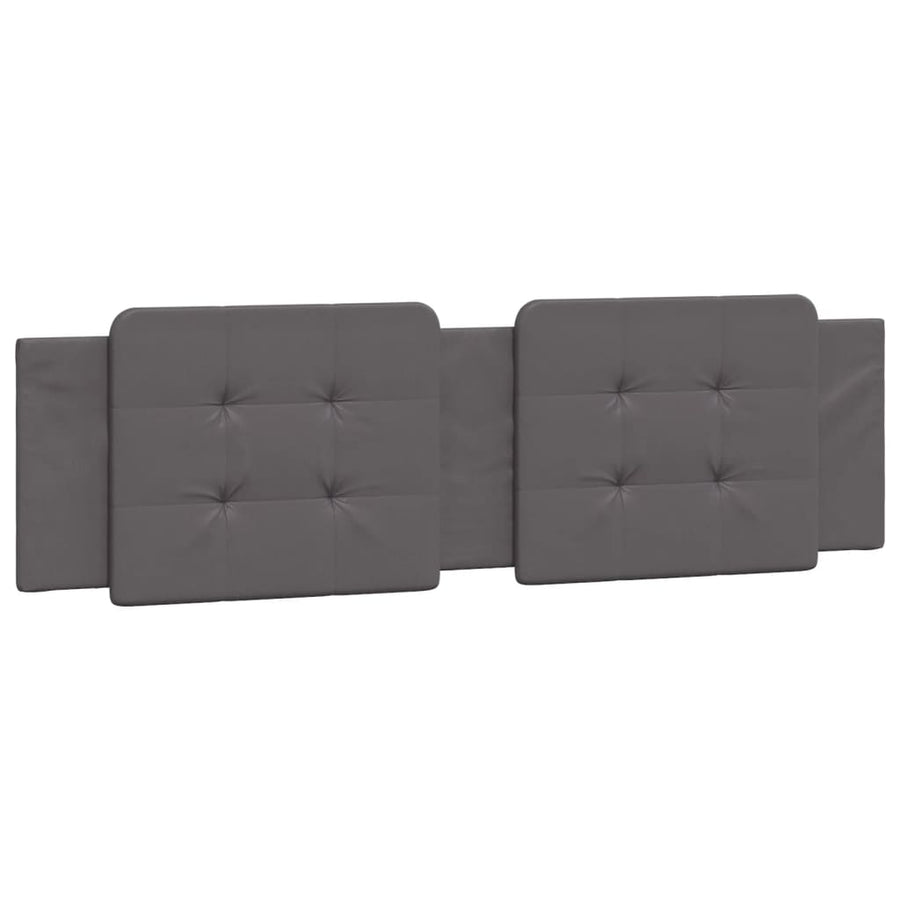 Bedframe met hoofdbord kunstleer grijs 180x200 cm