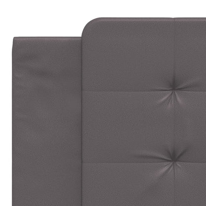 Bedframe met hoofdbord kunstleer grijs 180x200 cm