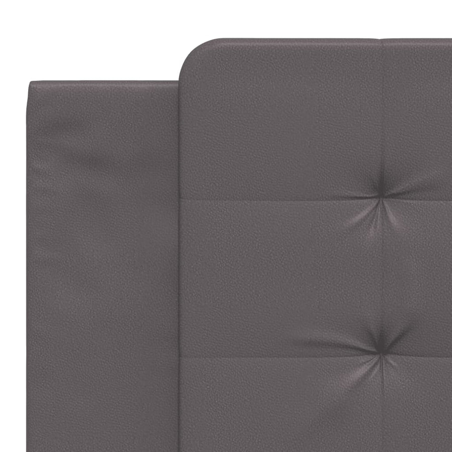 Bedframe met hoofdbord kunstleer grijs 180x200 cm