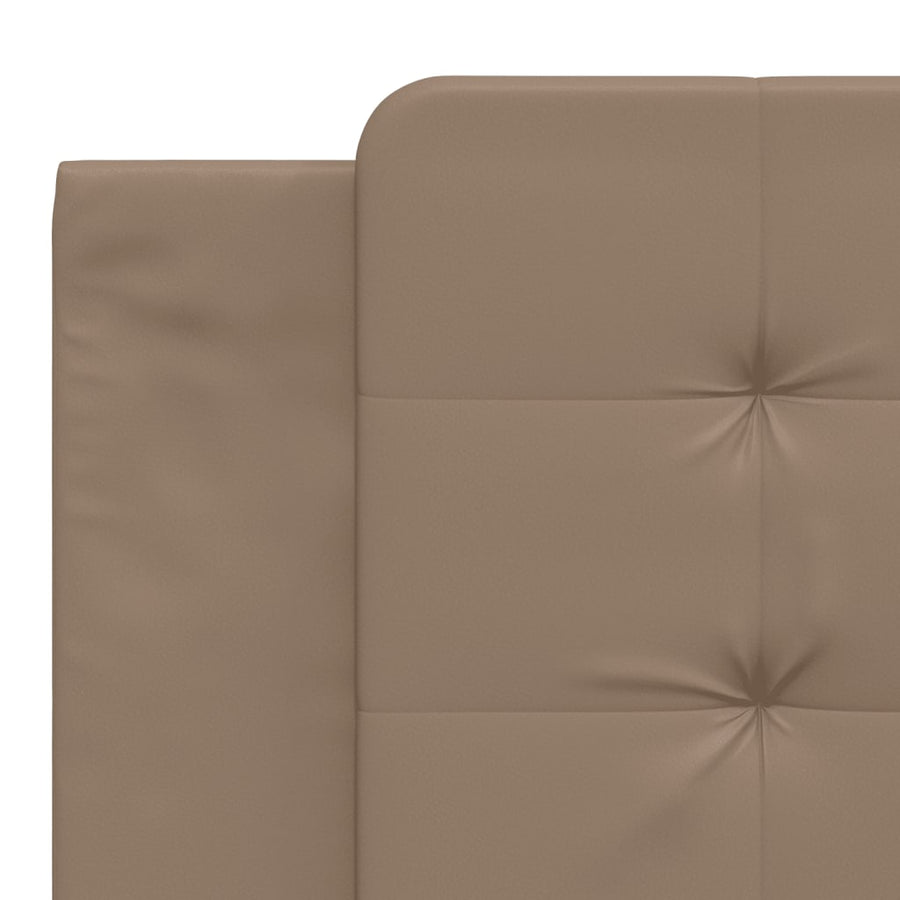Bedframe met hoofdbord kunstleer cappuccinokleurig 180x200 cm