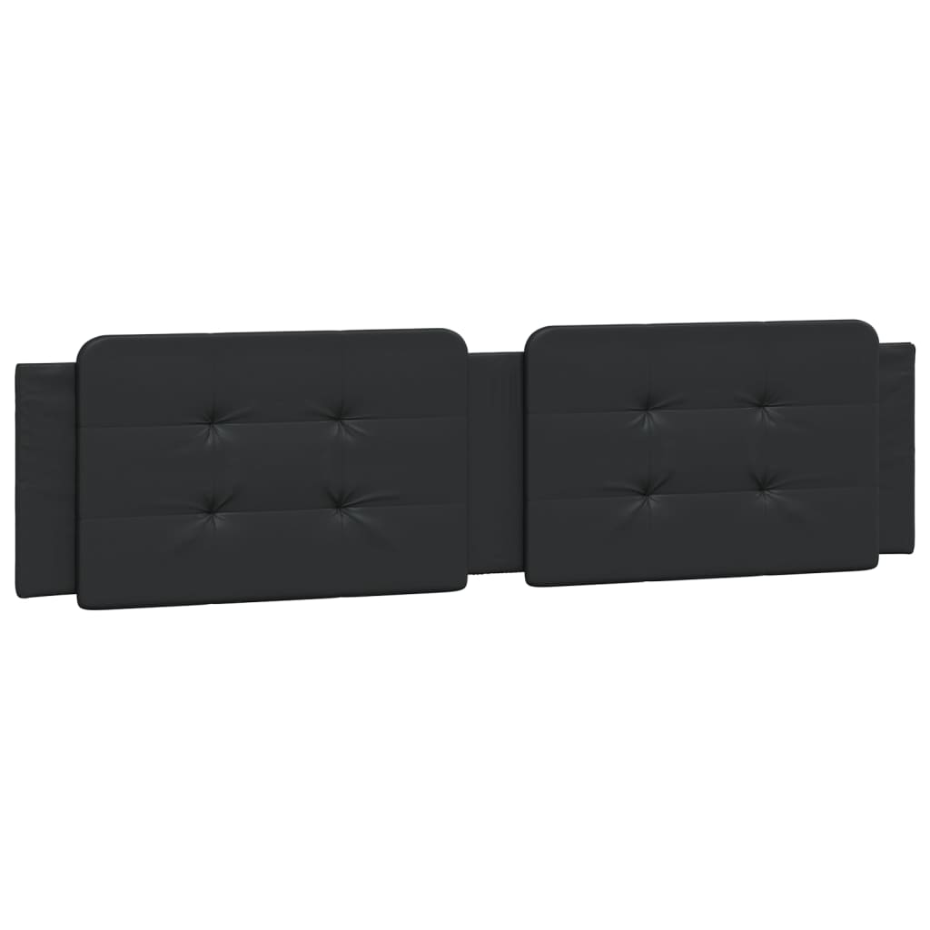 Bedframe met hoofdeinde kunstleer zwart 200x200 cm