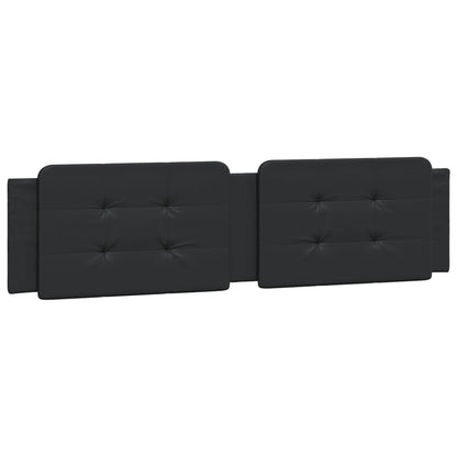 Bedframe met hoofdeinde kunstleer zwart 200x200 cm