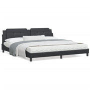Bedframe 200x200 cm kunstleer zwart