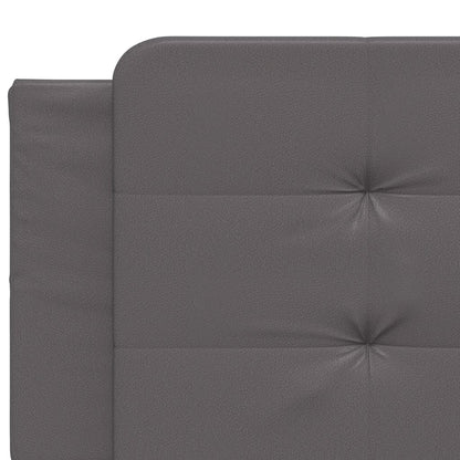 Bedframe met hoofdbord kunstleer grijs 200x200 cm