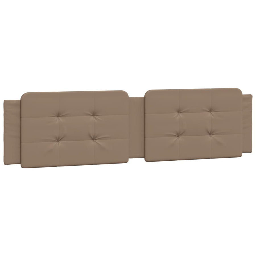 Bedframe met hoofdbord kunstleer cappuccinokleurig 200x200 cm