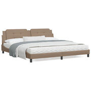 Bedframe 200x200 cm kunstleer cappuccino