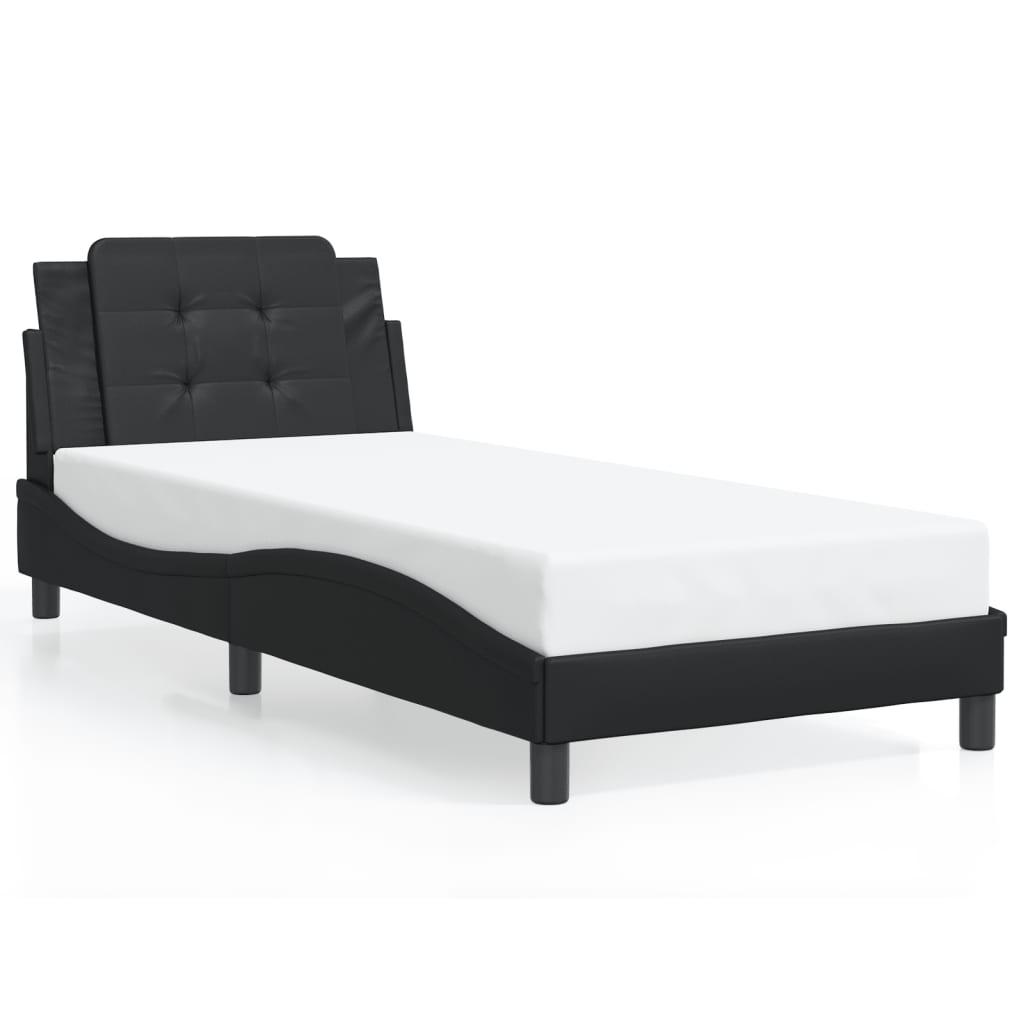 Bedframe zonder matras "Zadar" kunstleer zwart 100x203 cm