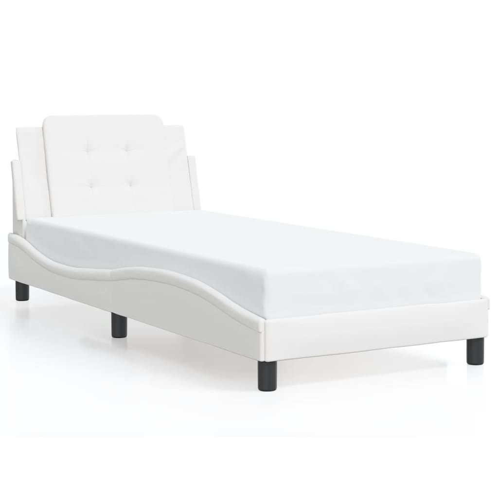 Bedframe zonder matras "Zadar" kunstleer wit 100x203 cm