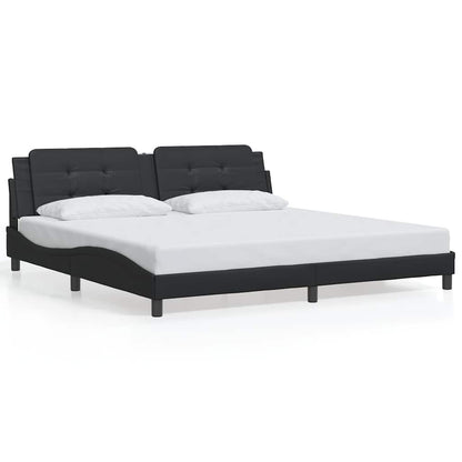 Bedframe zonder matras "Zadar" kunstleer zwart 193x203 cm