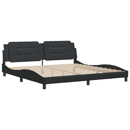 Bedframe zonder matras "Zadar" kunstleer zwart 193x203 cm