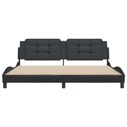 Bedframe zonder matras "Zadar" kunstleer zwart 193x203 cm