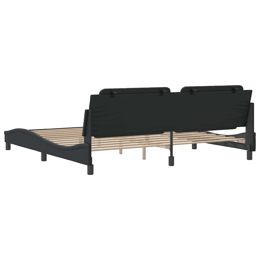 Bedframe zonder matras "Zadar" kunstleer zwart 193x203 cm