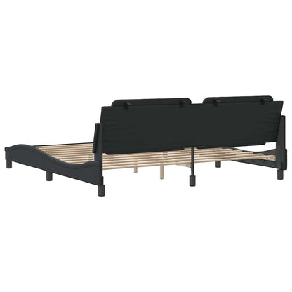 Bedframe zonder matras "Zadar" kunstleer zwart 193x203 cm