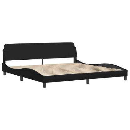 Bedframe zonder matras "Zadar" kunstleer zwart 193x203 cm
