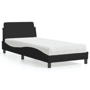 Bed met matras zwart 80x200 cm