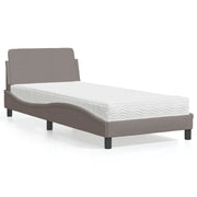 Bed met matras 80x200 cm taupe